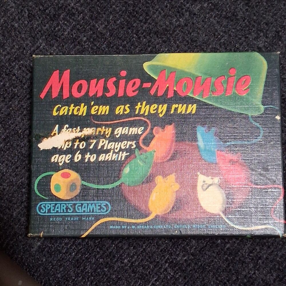 Vintage Mousie Mousie Party Game by Spears Games England Complete 1960 Complete